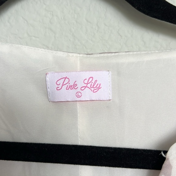 Pink Lily Long Sleeve Light Pink Cheetah Print Dress - Picture 3 of 5